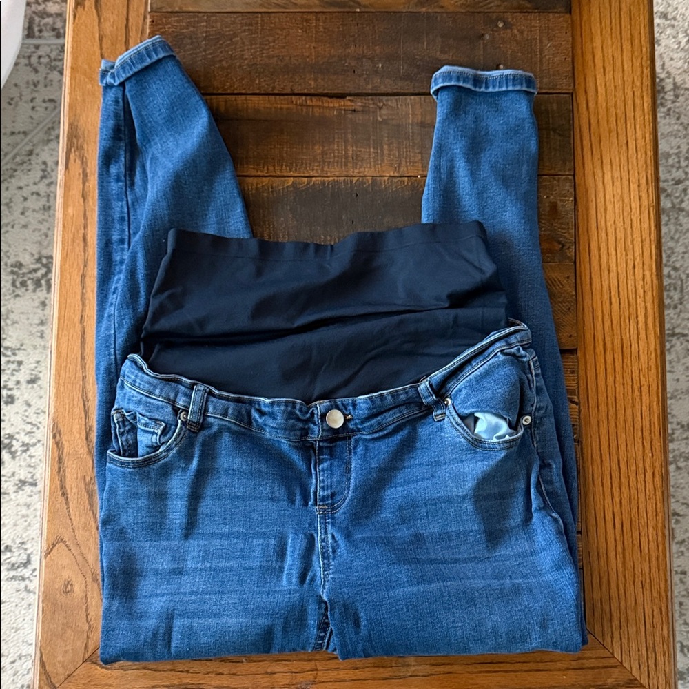 Time and Tru Women's Maternity Blue Denim